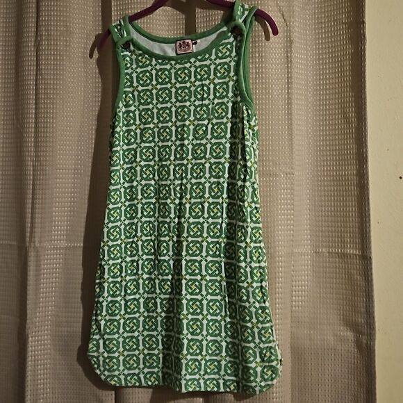 Vintage Juicy COUTURE COVERUP  DRESS S white print Green - Picture 1 of 7